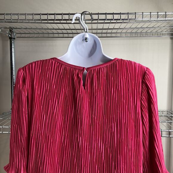 Vintage Gilberti Pink Sequin Pleated Midi Dress Size 12 Special Occasion 80’s - Picture 11 of 12